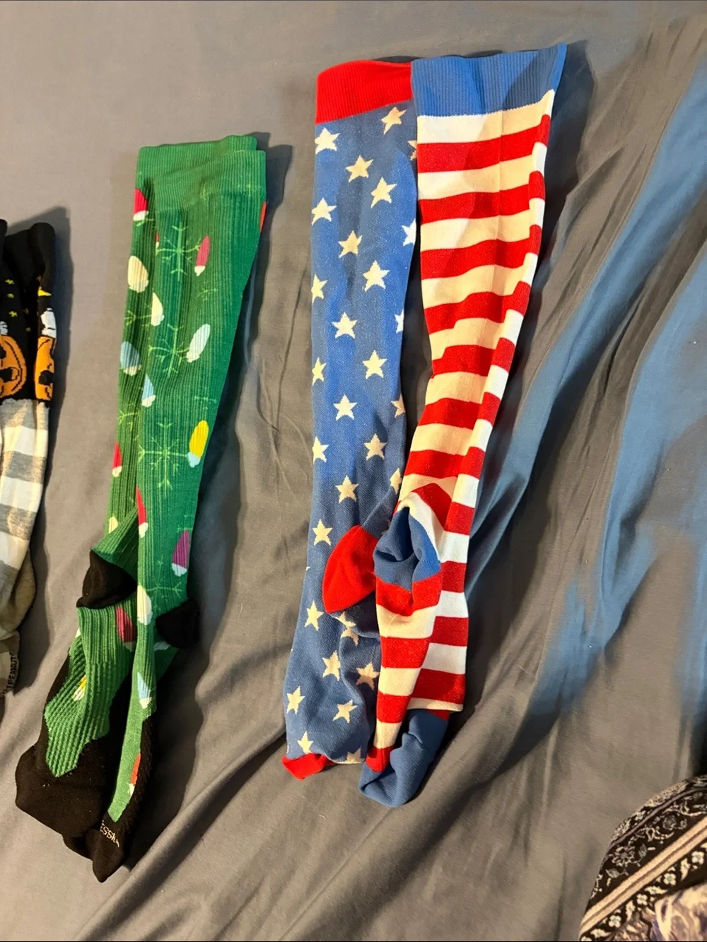 Unisex Multi-Color Novelty compression Socks Pack for holidays and teachers.